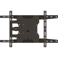 World's thinnest articulating arm for 13" to 65" screens with double stud wall plate for attaching to two studs on 16" and 20" centers