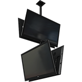 Dual back to back screen ceiling mounted monitor system with VESA mounting interface for 32" to 55"+ displays