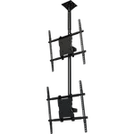 Dual screen ceiling mounted monitor system with Universal mounting interface for 37-65"+ displays.