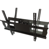 Ceiling mount box and universal screen adapter assembly for 37" to 63"+ dual back to back screens