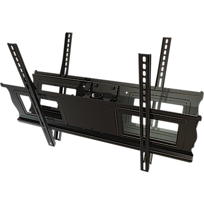 Ceiling mount box and universal screen adapter assembly for 37" to 63"+ dual back to back screens