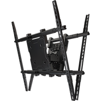Ceiling mount box and universal screen adapter assembly for dual 37" to 65"+ screens