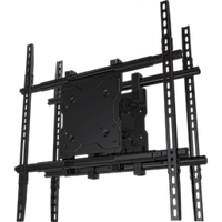 Ceiling mount box and universal screen adapter assembly for dual 37" to 65"+ screens