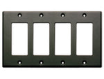 CP-4B Quadruple Cover Plate - black