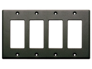 CP-4B Quadruple Cover Plate - black