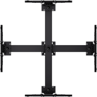 Ceiling mounted Quad display system for 37" to 65"+ monitors, includes a Universal mounting interface (??)