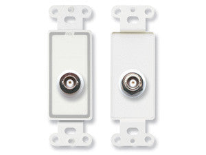 D-BNC/D Insulated Double BNC Jack on Decora&#174; Wall Plate