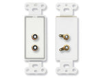 D-PHN2 Dual RCA Jacks on Decora&#174; Wall Plate - Solder type