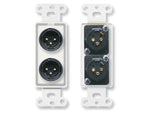 D-XLR2M Dual XLR 3-pin Male Jacks on Decora&#174; Wall Plate - Solder type