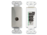 DS-1/4F 1/4&#34; Headphone Jack on Decora&#174; Wall Plate - Stainless steel