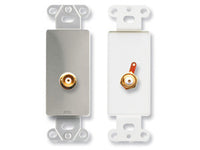 DS-BNC BNC Jack on Decora&#174; Wall Plate - Solder type - Stainless steel
