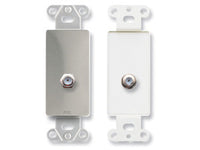 DS-F Double Type F Jack on Decora&#174; Wall Plate - Stainless steel