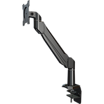 Single link desktop arm with through-hole base