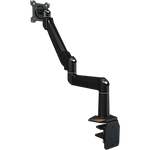 Dual link desktop arm with edge clamp-mounting base