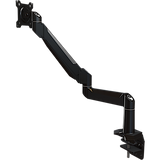 Dual link desktop arm with through-hole base