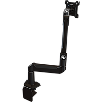 Dual link desktop arm with edge clamp-mounting base
