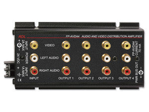 FP-AVDA4 Stereo Audio/Video Distribution Amplifier - 1x4 - RCA Jacks