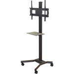 Mobile cart with metal shelf, height and tilt adjustment for 37" to 63"+ Plasma, LCD or LED screens