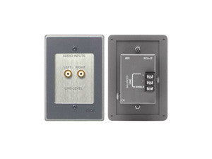 RCX-J2S Dual RCA Input Wall Plate Assembly - Terminal block - Stainless
