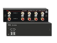 RU-UDA4 Stereo Audio Distribution Amplifier - 2x4 - RCA jacks