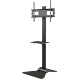 Floor stand with metal shelf for 37" to 63"+ screens