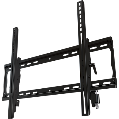 Universal tilting mount with double lock for 32" to 55"+ flat panel screens