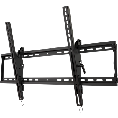 Universal tilting wall mount for 37" to 63"+ flat panel screens with post installation leveling