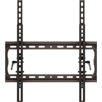 Universal tilting mount for portrait mounting of 37" to 63"+ flat panel screens