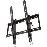 Universal tilting mount with post installation leveling for portrait mounting of 37" to 63"+ flat panel screens