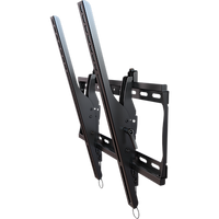 Universal tilting mount with post installation leveling for portrait mounting of 37" to 63"+ flat panel screens